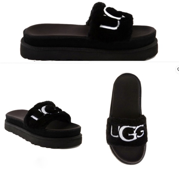 UGG NWT LATON FUR SLIDES. - Picture 3 of 11